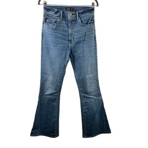 Abercrombie & Fitch Blue Jeans Denim High-Rise Flared Leg Classic Zip Fly Sz 28